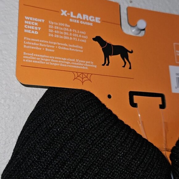 NEW Spiderweb Sweater Dog Pet Halloween Costume Size XL (Up to 100 lbs) Black - Picture 6 of 6